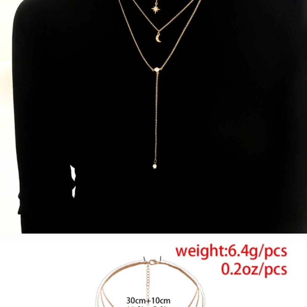 3/$35🔥 💕Last one Moon Star Necklaces - Picture 6 of 7